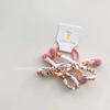 Children's hair accessory, cloth, hair rope with bow, Korean style, floral print