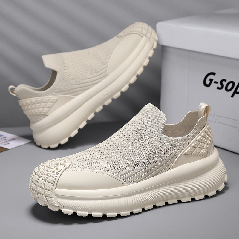 Zapatos de hombre de estación europea nuevos zapatos casuales de todo fósforo de tela floral de primavera, neumáticos deportivos, suela gruesa, zapatos de papá en vivo de Douyin