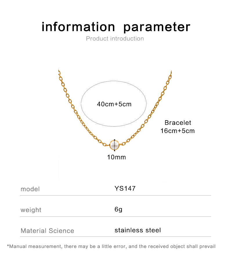 Daily Occasion Titanium Steel Material Geometric Pattern Retro Geometric Titanium Steel Inlay Artificial Pearls Bracelets Earrings Necklace