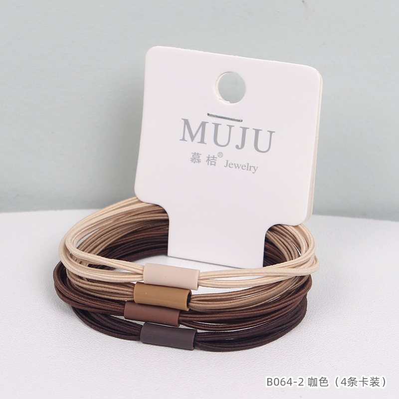 [Carga de tarjeta] sensación de alto nivel coreano de cabello de código de barras de moda de alta elasticidad de cabello anillo de cabello correa de cola de caballo