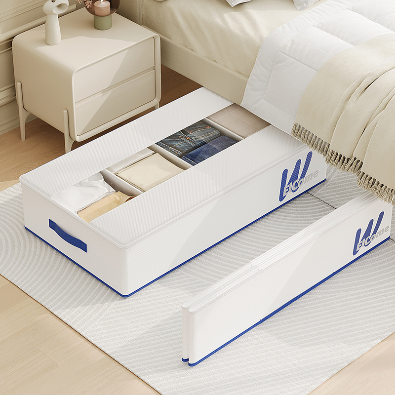 Nueva caja de almacenamiento de fondo de cama a prueba de humedad no teñida de polvo caja de almacenamiento a prueba de moho impermeable caja de almacenamiento de compartimiento multifuncional con tapa