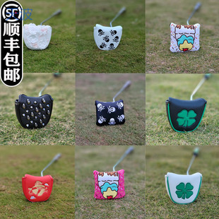 Ttb Golf Club Cover, Club Head Cover, Large Horn Semi-Circular Straight Putter Cover, Ball Head Protective Cover, Cap