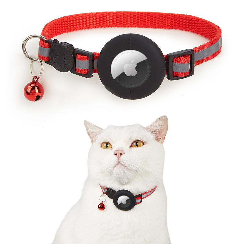Airtag dispositivo anti-pérdida, funda cuero, collar posicionamiento mascotas,
