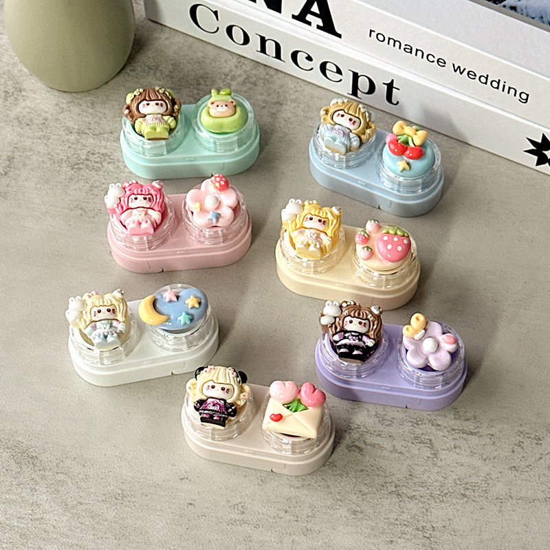 New Cute and Soft Contact Lens Case, Portable Drawer-Style Student-Friendly Colored Lens Case, Compact Companion Case Ct78 New Cute and Soft Contact Lens Case, Portable Drawer-Style Student-Friendly Colored Lens Case, Compact Companion Case Ct78