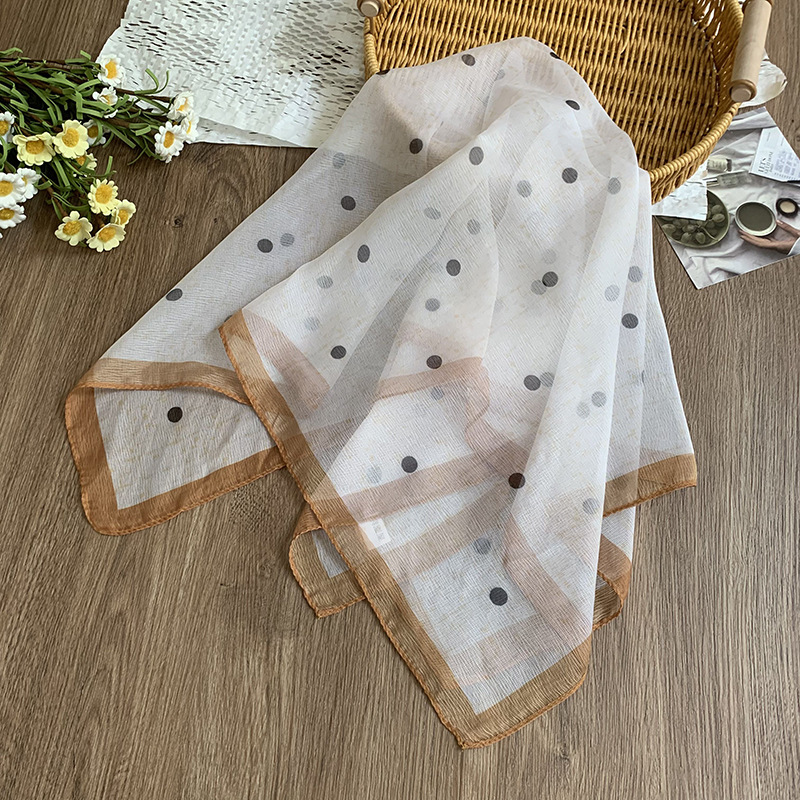 Bufanda de seda, bufanda cuadrada pequeña, personalidad retro, textura de algodón y lino, turbante, banda para el cabello, habitación con aire acondicionado de verano, protección para el cuello, chal exterior