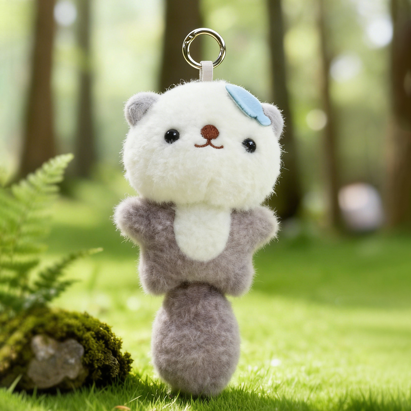 KOKI casa peluche colgante bolígrafo descomprimir muñeca pequeño llavero lindo ardilla regalo de estudiante bolsos creativos colgante