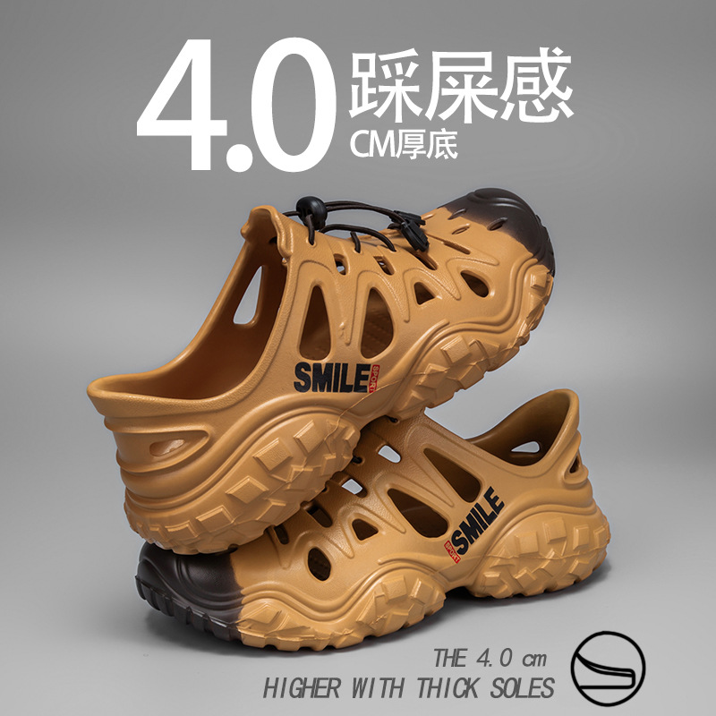 En nombre de los nuevos zapatos de playa antideslizantes EVA de verano, ocio al aire libre, río y agua, zapatos de agujero hueco Baotou, zapatos de hombre