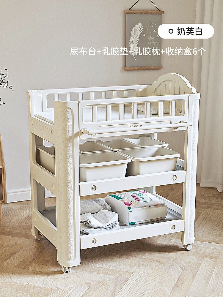 Babyviva pañales para bebés mesa de cuidado de toque para bebés cama de baño móvil para recién nacidos image 12