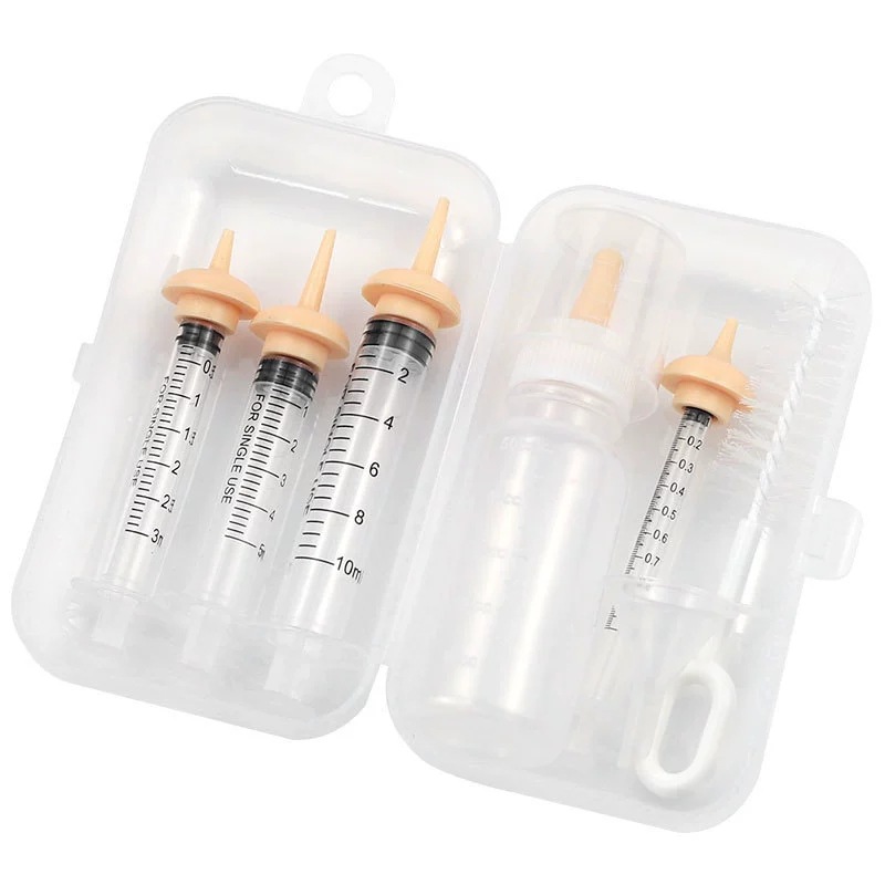 Botella de alimentación del gato del animal doméstico recién nacido gatito cachorro pezón de silicona suave pezón cachorro conejo Dispositivo de enfermería gato suministros