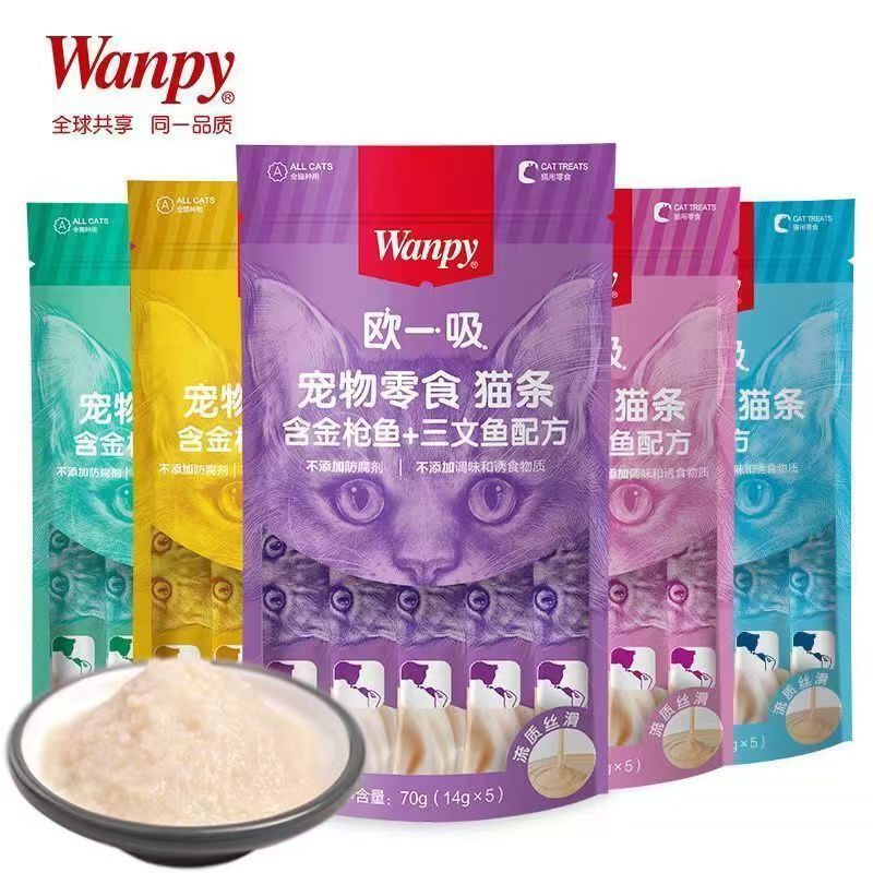 顽皮欧一吸猫条猫咪零食营养湿粮包