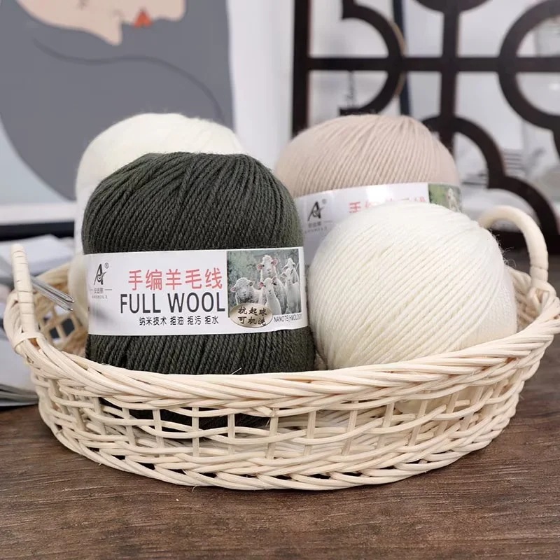 290中粗羊毛线羊驼绒手工棒针手编织毛衣毛裤外套帽子围巾披肩线