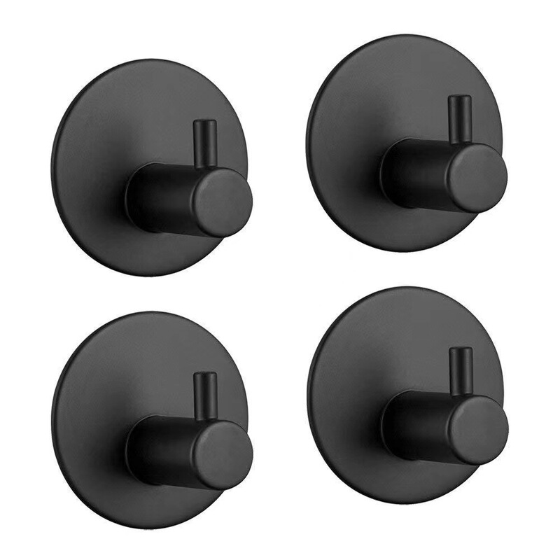 304 stainless steel single coat hook punch-free paste kitchen bathroom hook robe hook coat hook