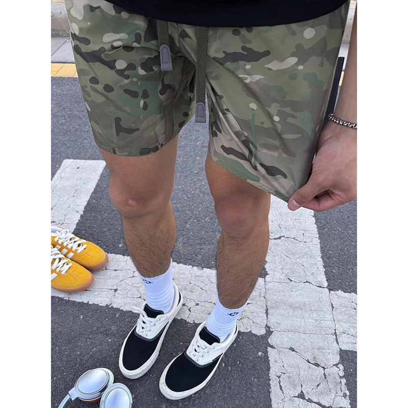 American-Style Camouflage Shorts for Men, Summer Thin Outdoor Functional Breathable Quick-Dry Pants, Cycling Sports Shorts