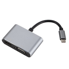 USB3.1 to hdmi+vga two-in-one screen projection cable mobile phone same screen cable type to HDMI extender