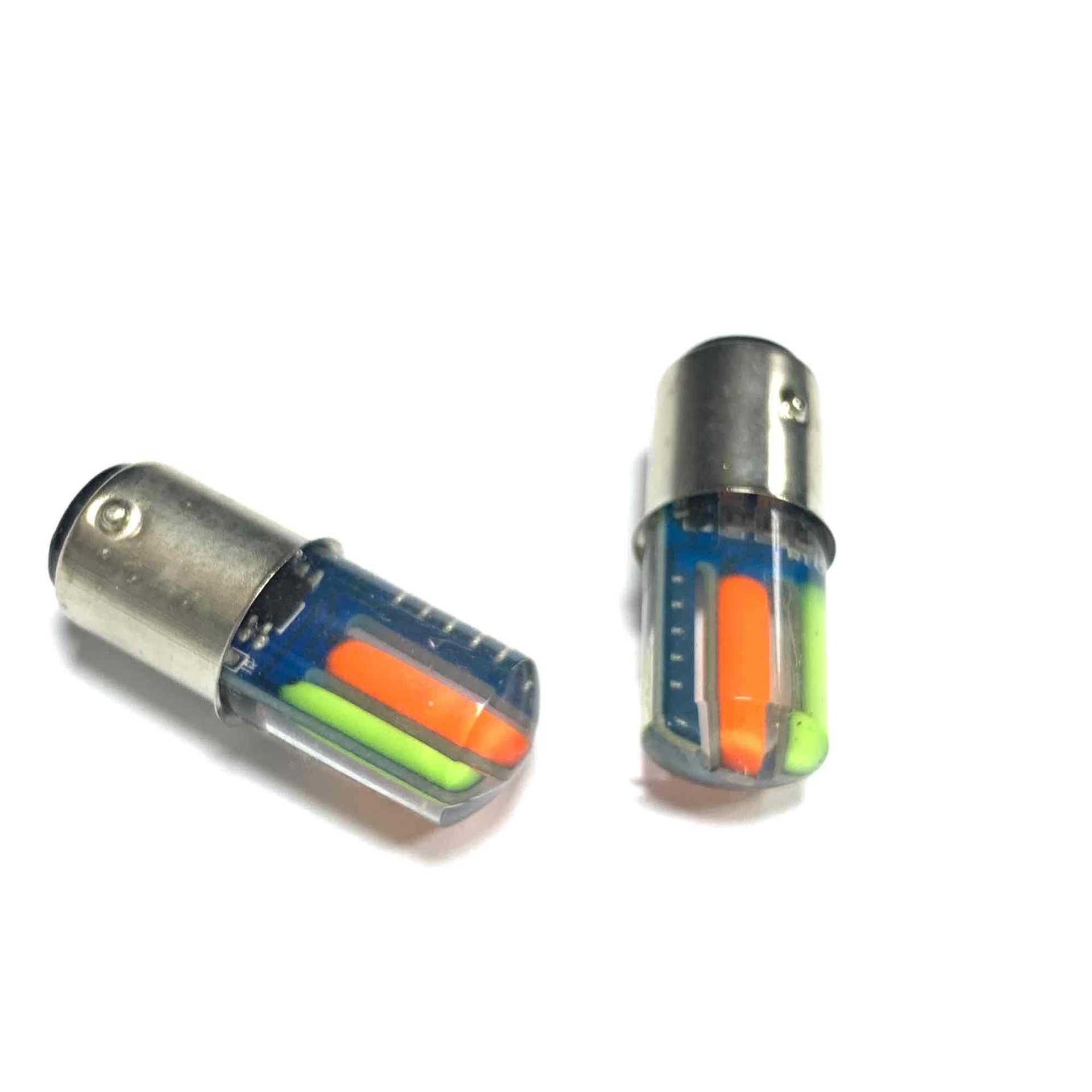 1157 Cob Colorful Breathing Flash Brake Light Universal Bulb for Motorcycles and Cars