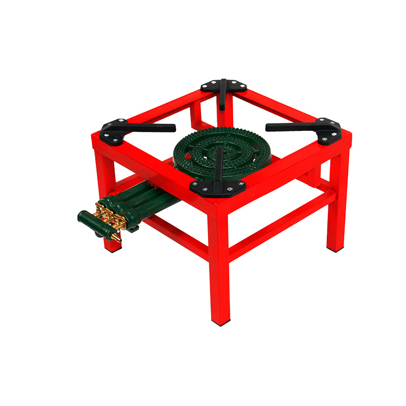 Estufa portátil al aire libre de suministro directo de fábrica con soporte estufa de hierro fundido estufa de gas de alta potencia doble anillo tres anillos cuatro anillos