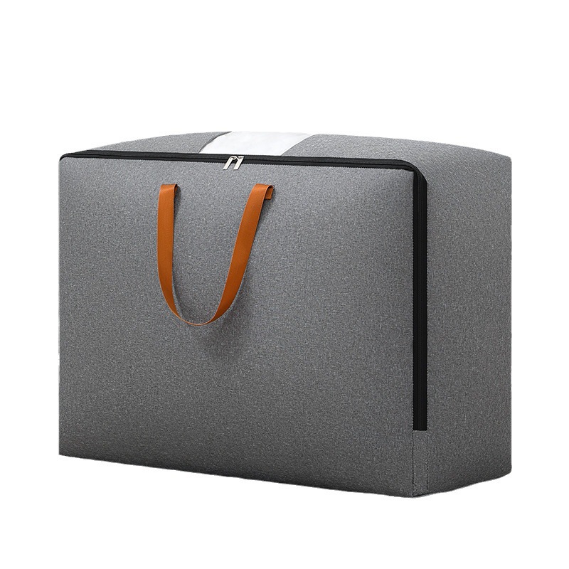 Bolsa de edredón de algodón bolsa de almacenamiento de dormitorio de viaje catiónico bolsa de embalaje de ropa de edredón de gran capacidad bolsa de almacenamiento de organización en movimiento