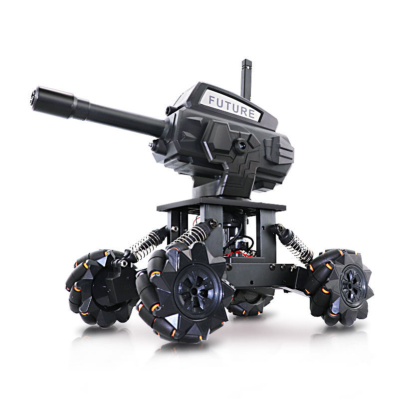 合金遥控车批发儿童电动越野玩具车拼装水弹炮机甲坦克编程四驱