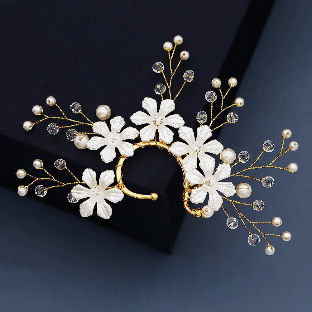 Acrylic, Alloy Material 1 Piece Elegant Lady Flower Acrylic Alloy Ear Cuffs Ear Hanging