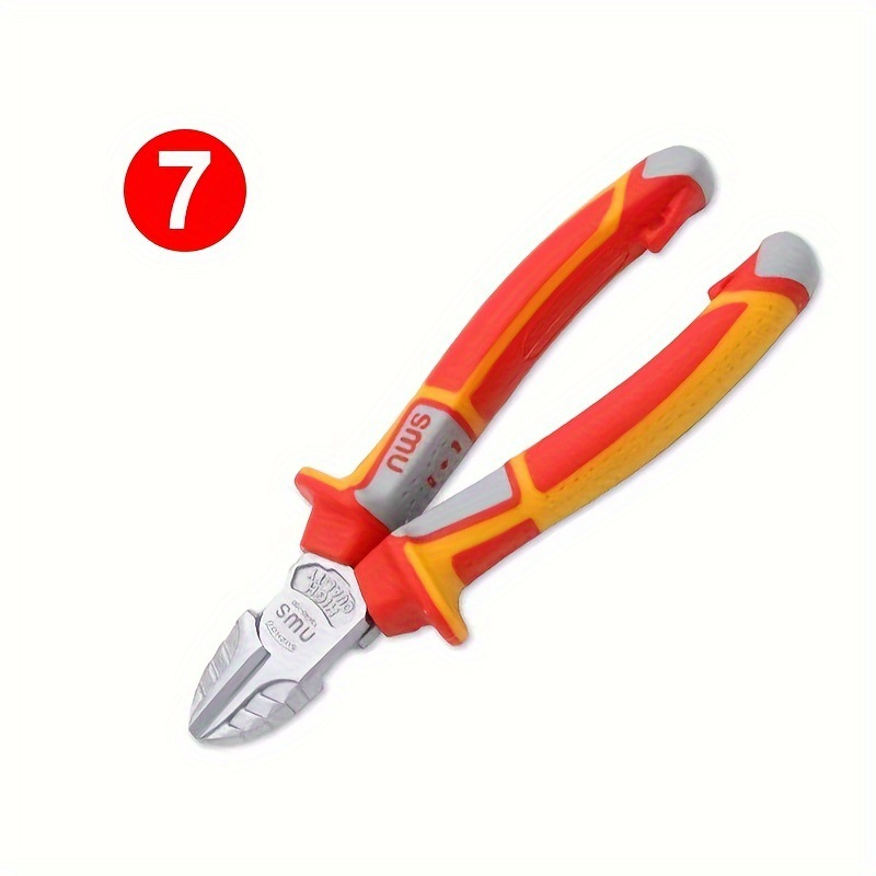 Cortadores de Alambre Excéntricos de Grado Industrial Estilo Alemán, Alicates de Punta Aguja, Alicates Diagonales, Alicates Especiales para Electricistas, Cortadores de Alambre de Grado Industrial para Pelar Cables