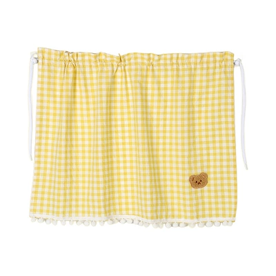 Insulation Car Sunshade, Sun shade - plaid-cotton-curtain-bear-yellow