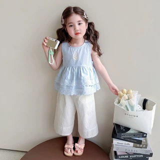 2026超火女童装套装新款夏季儿童夏装洋气背心薄款女孩宝宝超好看