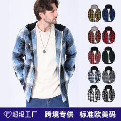 2025 新しい長袖チェック柄シャツ多用途ハンサムパーカー紳士服ハイエンドトレンディなトップスメンズシャツ