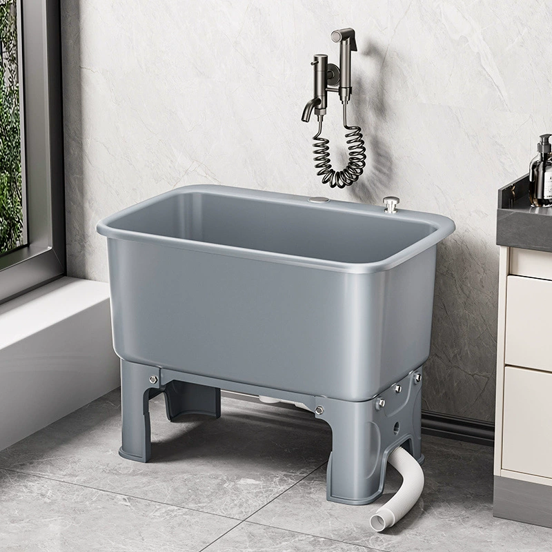 Бытовая швабра для раковины, балконная швабра с высокими ножками, раковина для ванной комнаты, мобильная раковина для швабры