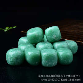 厂家供应天然水晶绿丹梅滚石摆件矿石标本教学科普宝石浴缸石头批