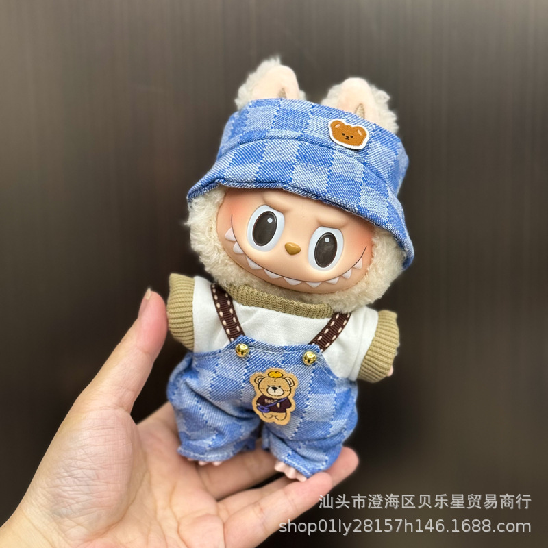 卸売ラブブ labubu ベビー服 17 センチメートルペンダント第一世代と第二世代のビニールぬいぐるみ着替えスーツ|undefined