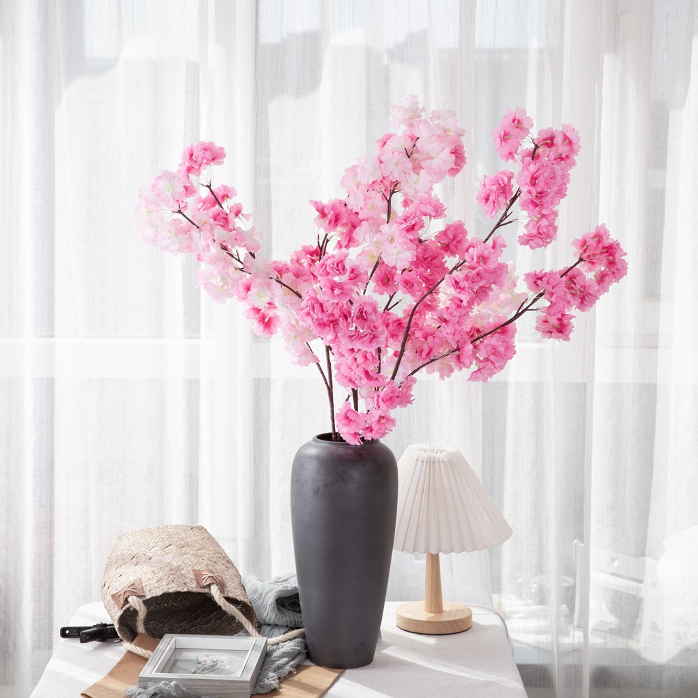 跨境枝廠家假花綠植物仿真花批發工藝品婚慶裝飾INS風MW06741