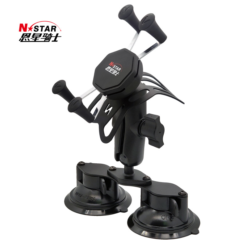 Nstar coche parabrisas doble ventosa soporte walkie-talkie teléfono móvil soporte fijo cabeza de bola Accesorios