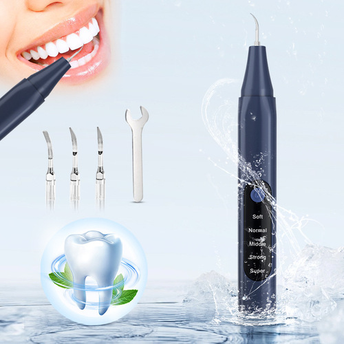 New trendy dental cleaner: Ultrasonic tooth-cleaning device for quick removal of stains and tartar—perfect for dissolving buildup at home.