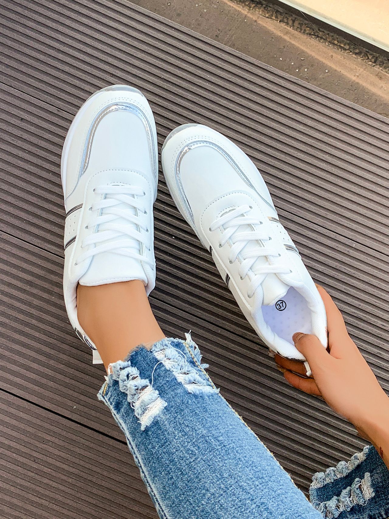 Damenschuhe 2024 Herbst neue Damen Sport Freizeitschuhe neue Mode Keilabsatz dicke Unterseite große Größe Freizeitschuhe_voghion.com