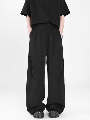 High Street Rugged Style Heavyweight Western Straight Leg Loose Tapered Folded Casual Pants American Trend Brand Wide Leg Versatile Pants