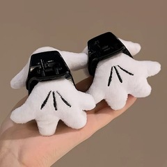キュートで面白いミッキーパームグリッパー立体ぬいぐるみヘアクリップサメクリップ楽しい小さなハンドヘアクリップヘアアクセサリー