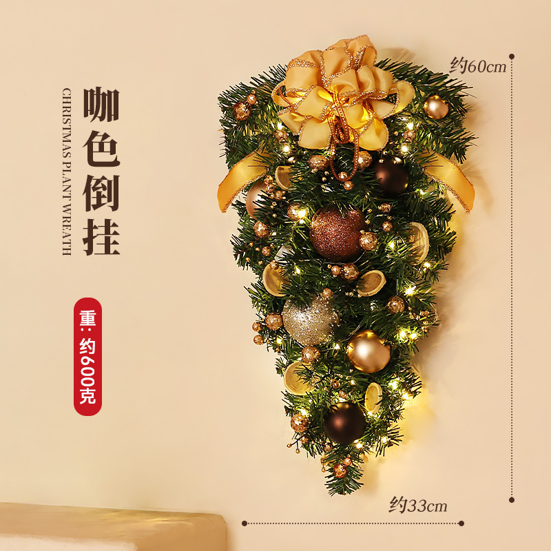 クリスマスデコレーション クリスマスリース 逆さ籐 松葉 松ぼっくり リボン 花輪 クリスマスペンダント 小さなペンダント|undefined
