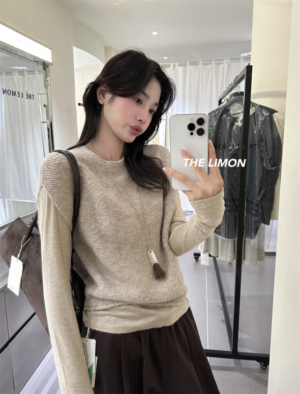 thelimon柠檬绿茶小个子无袖针织背心女2025秋季叠穿坎肩显瘦上衣|undefined