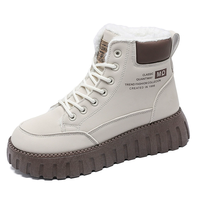 Ботинки (Martens KT2509) — утеплённые на платформе, с плюшевой подкладкой, корейский стиль, 35–40