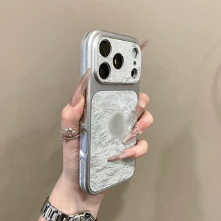 小众羽纱全包皮纹适用iPhone17promax手机壳纯色16磨砂15全包14