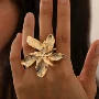夸张开口立体缠绕指环