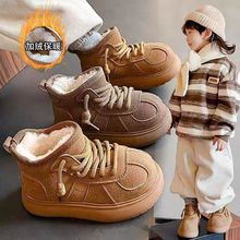 2025女童雪地靴冬季新款加绒加厚大棉鞋儿童保暖棉靴女孩面包鞋潮