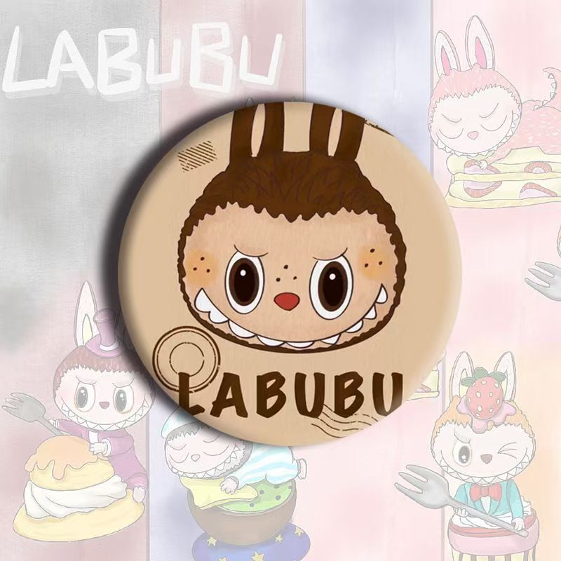 LABUBU ラブブバッジアニメ漫画バーブックバッグ装飾ペンダント 58 ミリメートルバッジペンダント周辺機器|undefined