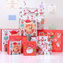 现货圣诞节礼品袋平安夜苹果包装袋玩具礼物袋红色圣诞手提纸袋批