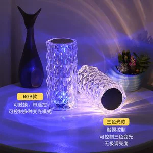 Розовая лампа спальня прикроватная атмосфера бар ресторан ночник хрустальная настольная лампа может быть затемнена трансграничные светильники Чжуншань