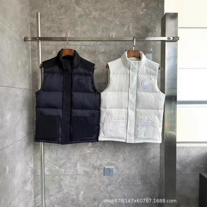 25 Autumn and Winter New Big Goose down Jacket Vest Canadian Same Style 2057m Limited Edition Pure Color Stand Collar Sleeveless Vest