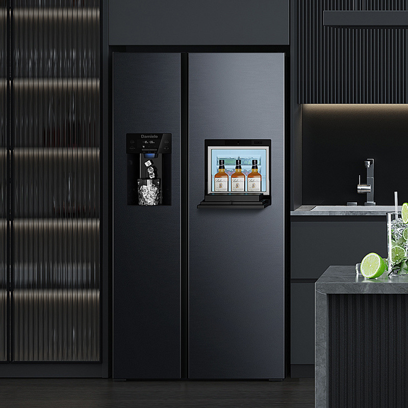Damini 572L Double Door Automatic Ice Maker All-in-One Large Capacity Air-Cooled Frost-Free Household Embedded Refrigerator