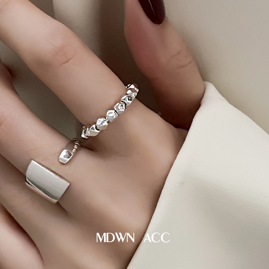 Non-fading ins opening retro ring niche high-end design cool style wholesale set simple ring for women