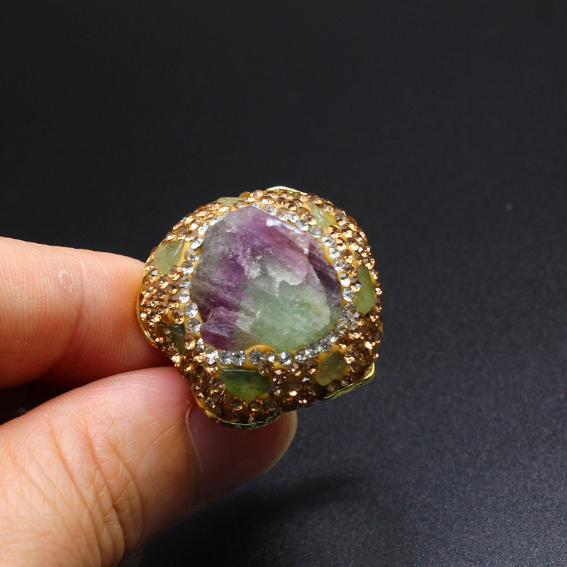 25g Weight Open Rings Classification Adjustable Ring Size 1 Piece Quantity Holiday, Daily Occasion natural stone Material Geometric Pattern Unisex Gender Plating, Healing Design Vintage Style, Classic Style Style Unisex Natural Stone Plating Healing Geometric Open Rings Healing Crystals Jewelry 11