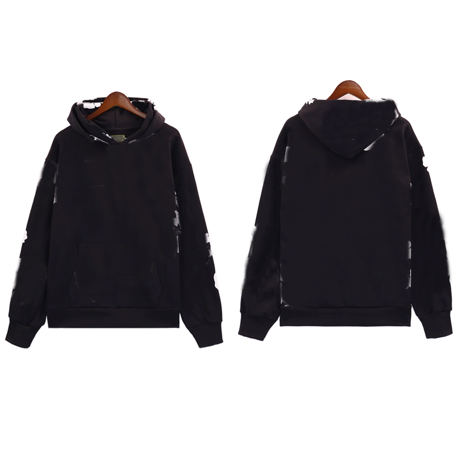 Новая трансграничная толстовка DE с серебряными пайетками и принтом по всей поверхности, модный унисекс повседневный костюм